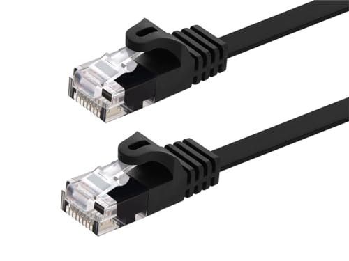 Monoprice 109557 30.5 m 30AWG Cat5e 350 MHz UTP płaski kabel sieciowy Ethernet z czystej miedzi - czarny