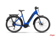 Rowery elektryczne - Haibike Trekking 4 Low 27,5 cala Damski Niebieski 2022 - miniaturka - grafika 1
