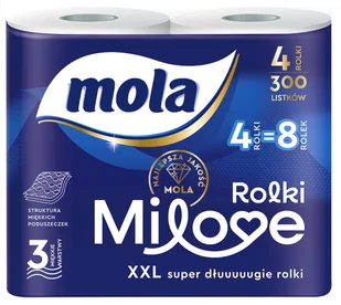 Mola Milove Papier toaletowy 3-warstwowy 4 szt. - artykuł higieniczny - Papier toaletowy - miniaturka - grafika 1