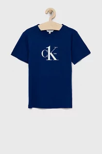 Koszulki dla dziewczynek - Calvin Klein Jeans t-shirt bawełniany dziecięcy z nadrukiem - grafika 1