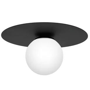 Luminex Flat 3308 plafon lampa sufitowa 1x60W E14 czarny - Lampy sufitowe - miniaturka - grafika 1