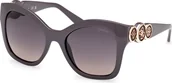 Okulary przeciwsłoneczne - Guess GU00197 20B błyszczące szare 55/20/140 Damskie okulary przeciwsłoneczne - miniaturka - grafika 1