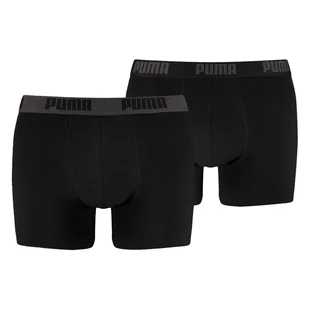 Męskie Bokserki PUMA PUMA BASIC BOXER 2P BLACK 88886958 – Czarny - Majtki męskie - miniaturka - grafika 1