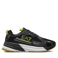 Półbuty męskie - Sneakersy EA7 Emporio Armani X8X156 XK360 N544 Black+Acid Lime - miniaturka - grafika 1