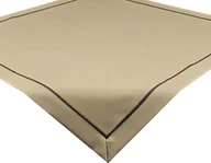 Obrusy i serwetki - Nakładka Z Lamówką, 100X100, Beżowa Gładka, Oi-02 - miniaturka - grafika 1