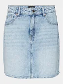 Spódnice - Vero Moda Spódnica jeansowa Tessa 10301536 Niebieski Regular Fit - miniaturka - grafika 1