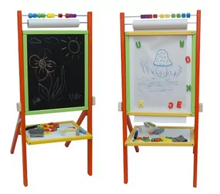 3TOYMS Tablica stojaca magnetyczno kredowa+akcesoria 90cm kolorowa 3TOYSM OPC - Tablice dla dzieci - miniaturka - grafika 1