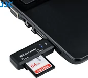 Czytniki kart pamięci - Czytnik JJC Czytnik kart pamięci JJC USB SD i microSD SDXC, SDHC null - miniaturka - grafika 1