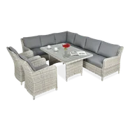 Zestaw mebli FOCUS GARDEN MARYLAND, szary, 5 elementów