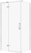 Kabiny prysznicowe - Cersanit Kabina PRYSZNICOWA CITY Z ZAWIASAMI CHROM 100X80X195 LEWA TRANSP - miniaturka - grafika 1