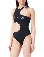 Stroje kąpielowe - PINKO Damski kostium kąpielowy Studio Tecno Jersey Co, Zn8_mult.czarny/różowy, M - miniaturka - grafika 1