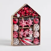 Bombki - Bombki Festive House komplet 73 szt.czerwony - miniaturka - grafika 1