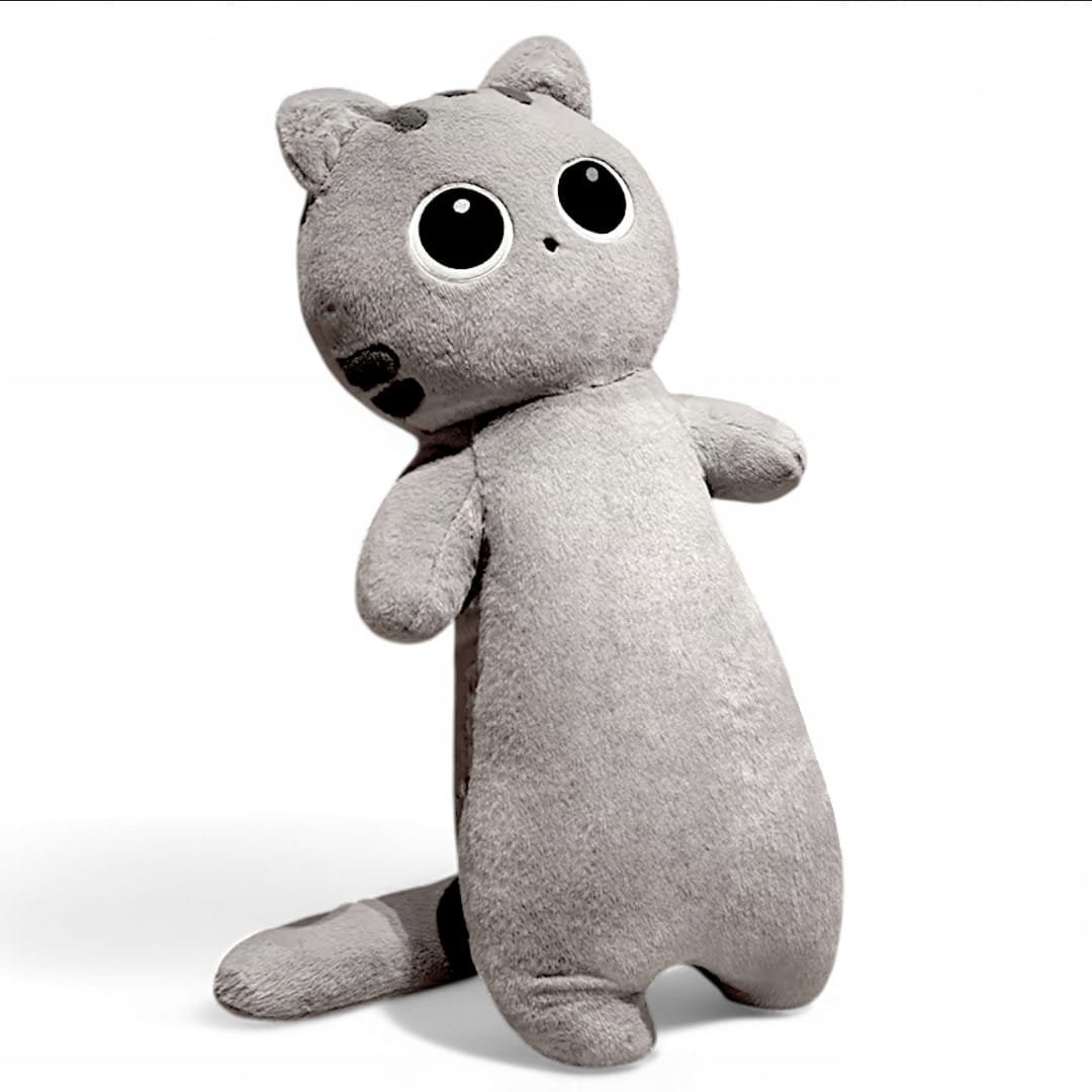 Pluszowy kot szary miękka zabawka 50 cm