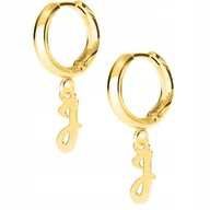 Kolczyki - Kolczyki złote Mała Literka J 925 - miniaturka - grafika 1