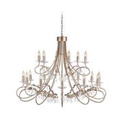 Lampy sufitowe - Elstead Lighting Christina 18Lt Chandelier CRT18 SIL/GOLD Elstead lampa wisząca stylowa świecznikowa CRT18 SIL/GOLD) - miniaturka - grafika 1