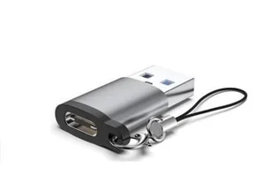 Microconnect USB3.0ACFB-KEY zmieniacz płci / kabli USB C USB A Czarny, Srebrny - Adaptery i przejściówki - miniaturka - grafika 1