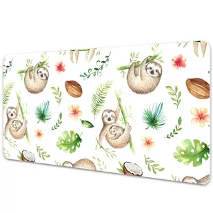 Duża podkładka na biurko dla dzieci Leniwce 90x45 cm - Podkładki na biurko - miniaturka - grafika 1