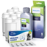 Akcesoria i części do ekspresów do kawy - Zestaw do Ekspresów Philips AL-Inte+ 6szt, Cleaneo 10tab, CA6700/10 - miniaturka - grafika 1