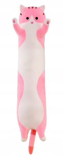 2 x MASKOTKA DŁUGI KOT KOTEK PARÓWKA PLUSZAK PRZYTULANKA ZABAWKA PODUSZKA 1