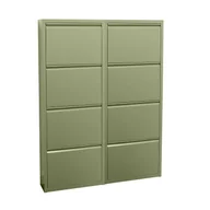Szafki na buty - Pisa szafka na buty z 8 klapami/drzwiczkami w metalicznej zielony. Dostarczane zmontowane. - miniaturka - grafika 1
