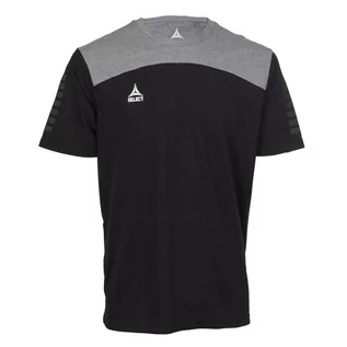 Koszulki sportowe męskie - Koszulka piłkarska bawełniana męska Select Oxford czarna - grafika 1