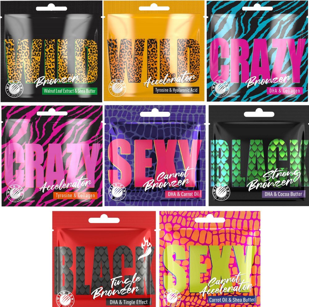 Zestaw 80x Wild Tan Pakiet Saszetek Do Opalania 15ml