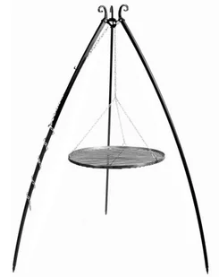 Grill na trójnogu 200 cm, ruszt stal naturalna 70 cm - Grille - miniaturka - grafika 1