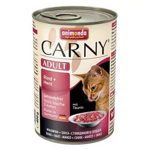 Animonda Carny Carny Adult Wołowina i Serca 400g - Mokra karma dla kotów - miniaturka - grafika 1