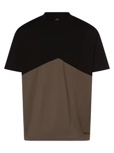 Armani Exchange - T-shirt męski, zielony|czarny - Koszulki męskie - miniaturka - grafika 1