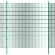 Ogrodzenia - VidaXL Panele ogrodzeniowe słupki 200x223cm - miniaturka - grafika 1