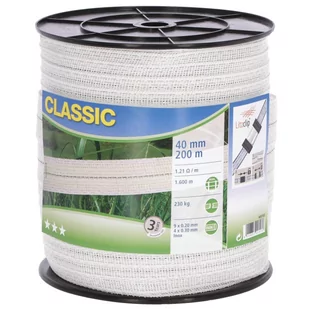 Neutral Taśma do ogrodzenia elektrycznego Classic, 200 m, 40 mm, biała - Bramy garażowe - miniaturka - grafika 1
