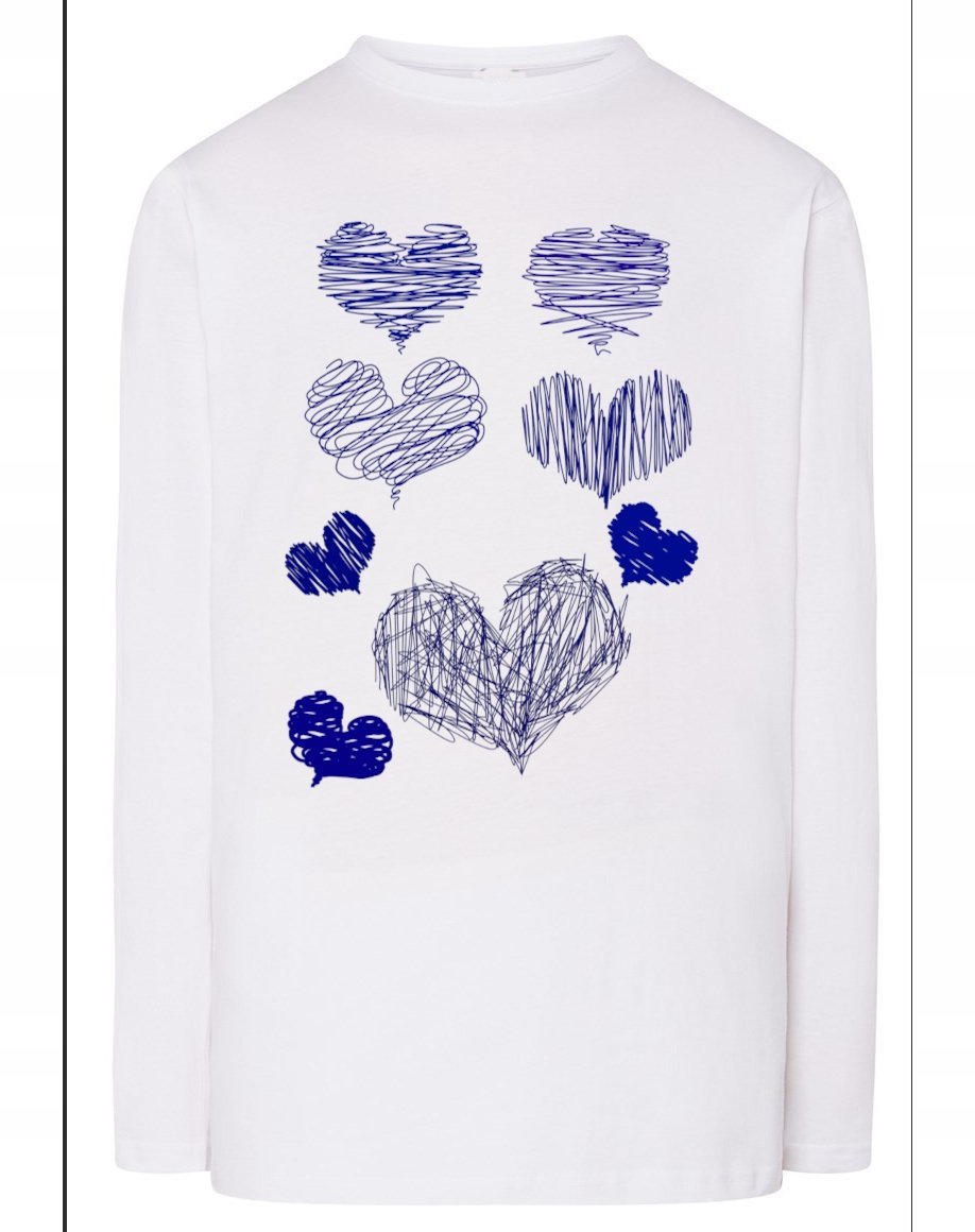 Longsleeve męski fajny nadruk SERCA r.4XL