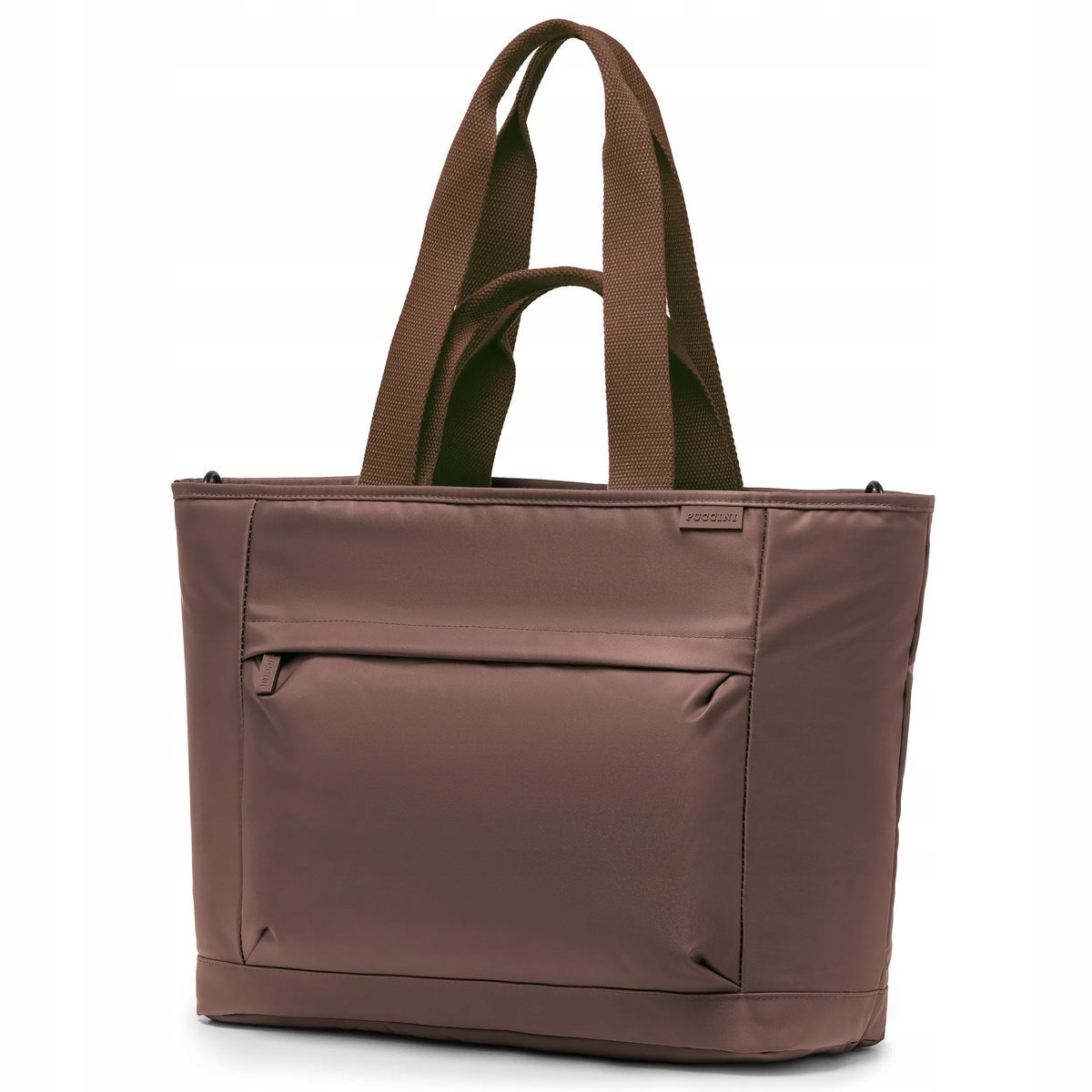 Torba tote z miejscem na laptopa brązowa