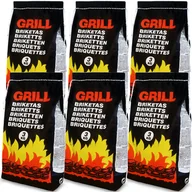 Węgiel do grilla - Zestaw 6 brykietów węgla drzewnego po 3 kg każdy - miniaturka - grafika 1
