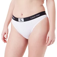 Majtki damskie - Calvin Klein Nowoczesne stringi damskie, biały, L - miniaturka - grafika 1