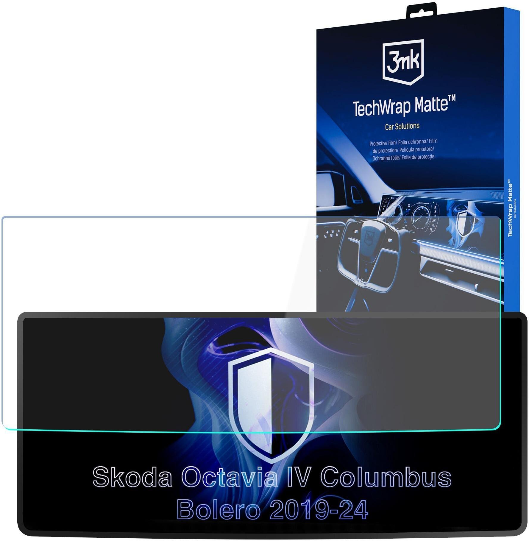 3MK Skoda Octavia IV Columbus-Bolero 2019-24 - TechWrap Matte Center Display