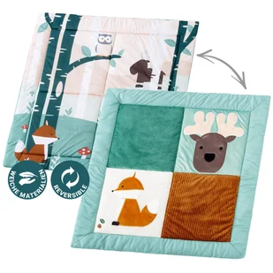 Odwracalna Mata Do Zabawy Patchworkowa 'Mała Duża Przyjaciółka' - Motyw Lasu - Maty piankowe - miniaturka - grafika 1