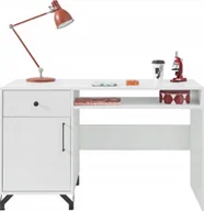 Biurka dla dzieci - Biurko Białe Szkolne Młodzieżowe Bergen - miniaturka - grafika 1