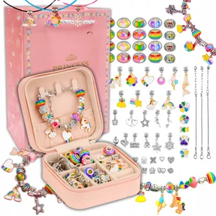 Zestaw Do Biżuterii Tęczowy Komplet Koralików 68 Elementów Zestaw Kreatywny - Prace ręczne dla dzieci Zestaw Do Biżuterii Tęczowy Komplet Koralików 68 Elementów Zestaw Kreatywny - Prace ręczne dla dzieci - miniaturka - grafika 1