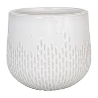 Donice - Donica szkliwo 37 x 31 cm mrozoodporna biały - miniaturka - grafika 1