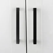 Zawiasy, okucia i inne akcesoria - Czarny uchwyt do szafki kuchennej, rozstaw osi 160 mm, uchwyt meblowy ze stali nierdzewnej, odpowiedni do drzwiczek szafki kuchennej, 2 sztuki - miniaturka - grafika 1