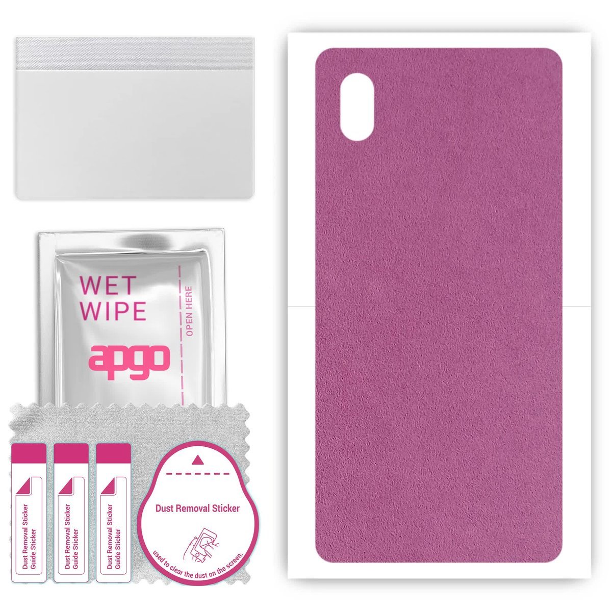 Folia naklejka skórka strukturalna na TYŁ Zamsz do Sony Xperia ACE III - Zamsz Fioletowy - apgo SKINS