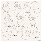 Scrapbooking - TEKTURKA tekturki Kurczaki pisklaki Wielkanoc - miniaturka - grafika 1