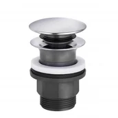 Korki do umywalek - Kludi korek do umywalki klik-klak okrągły z przelewem G1 1 1/4 chrom 1042605-00 - miniaturka - grafika 1