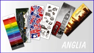 Zakładki UK 6 sztuk - Zakładki do książek - miniaturka - grafika 1