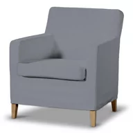 Pokrowce na meble - Dekoria pl pl Pokrowiec na fotel Karlstad Slade Grey szary) 61 x 56 x 80 cm Cotton Panama 621-702-07 - miniaturka - grafika 1