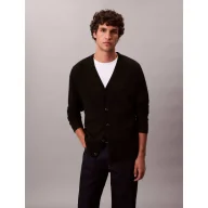 Swetry męskie - Calvin Klein Wełniany kardigan | Regular Fit - miniaturka - grafika 1