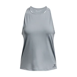 Damska koszulka bez rękawów UNDER ARMOUR RUSH ENERGY TANK 1370064-465 – Szary - Koszulki i topy damskie - miniaturka - grafika 1