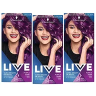 Farby do włosów i szampony koloryzujące - Schwarzkopf Live Ultra Brights or Pastel Farba do włosów 2w1 półtrwała do 15 myć 094 Purpurowy Punk, trójpak (3x142 ml) - miniaturka - grafika 1