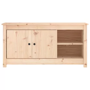 Lumarko Szafka pod telewizor, 103x36,5x52 cm, lite drewno sosnowe - Szafki RTV - miniaturka - grafika 4